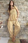 Nonni Gingham Bandeau Cami Mustard